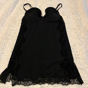 Victorias Secret Babydoll Lingerie Dress. Size 36B. Black and silk.